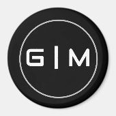 Name der individuell anpassbaren Initialen Magnet (Vorne)