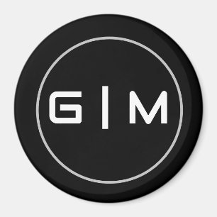 Name der individuell anpassbaren Initialen Magnet