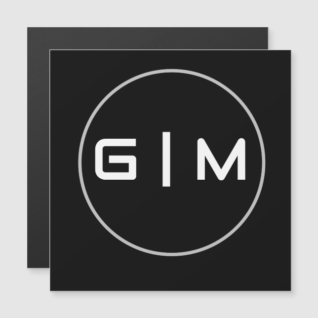 Name der individuell anpassbaren Initialen Magnetkarte (Vorne/Hinten)