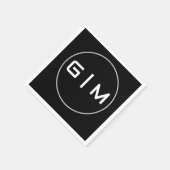Name der individuell anpassbaren Initialen Serviette (Ecke)