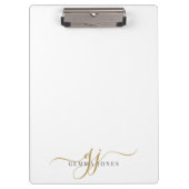 Name der Initials für das elitäre Script-Gold-Mono Klemmbrett (Vorderseite)