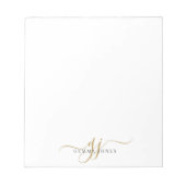 Name der Initials für das elitäre Script-Gold-Mono Notizblock (Vorderseite)