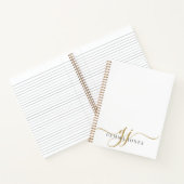 Name der Initials für das elitäre Script-Gold-Mono Notizblock (Innenseite)