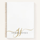 Name der Initials für das elitäre Script-Gold-Mono Notizblock (Vorderseite)