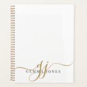 Name der Initials für das elitäre Script-Gold-Mono Planer (Vorderseite)