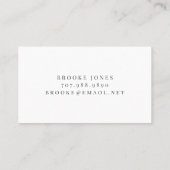 Name der Initials für das elitäre Script-Gold-Mono Visitenkarte (Rückseite)