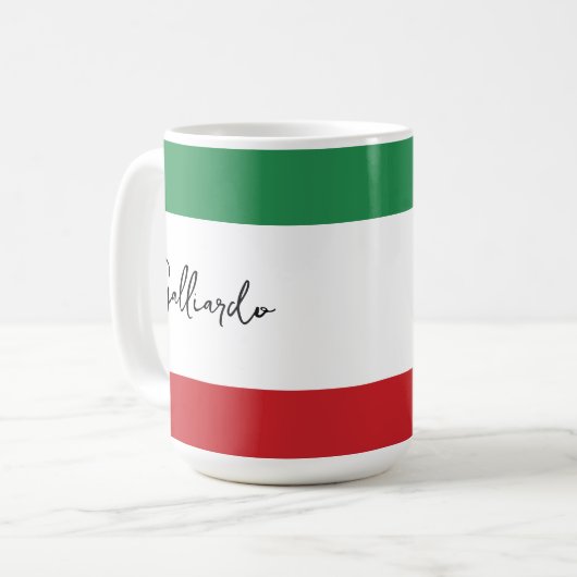 Name der italienischen Zollfamilie Kaffeetasse (Vorderseite Links)