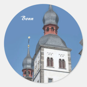 Name der Jesus Kirche in Bonn Runder Aufkleber