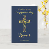 Name der Jungen mit blauem Goldkreuz Karte (Gelbe Blume)