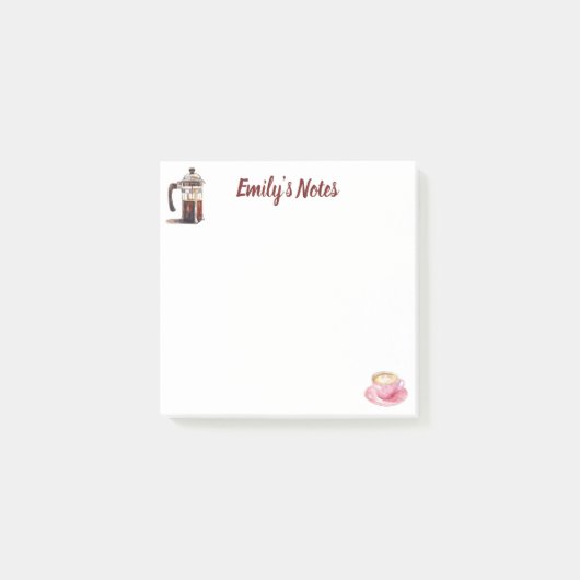Name der Kaffeezeit Post-it Klebezettel (Vorderseite)
