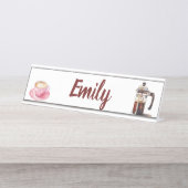 Name der Kaffeezeit Schreibtischnamensplakette (Vorderseite )