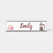 Name der Kaffeezeit Schreibtischnamensplakette (Vorderseite )