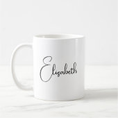Name der Kalligraphie Moderne elegante Vorlage Kaffeetasse (Links)