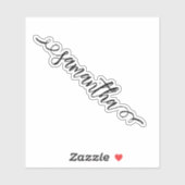 Name der Kalligraphie Monogramm Personalisiert Aufkleber (Blatt)