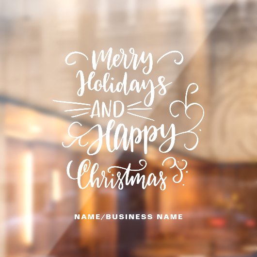 Name der kalligraphischen Weihnachtsgesellschaft Fensteraufkleber (Blatt 2)