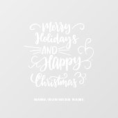 Name der kalligraphischen Weihnachtsgesellschaft Fensteraufkleber (Blatt)