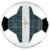 Name der karierten Tartan Monogramm Erstweiblichke Fußball (Gedreht)