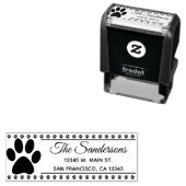 Name der Katze Pawprint Rücksendeadresse Permastempel (Beispiel)