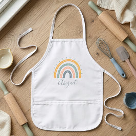 Name der Kinder Boho Pastell Erdtöne Kinderschürze