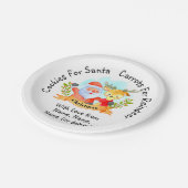 Name der Kinder hinzufügen - Cookies für Santa 7" Pappteller (Schrägansicht)