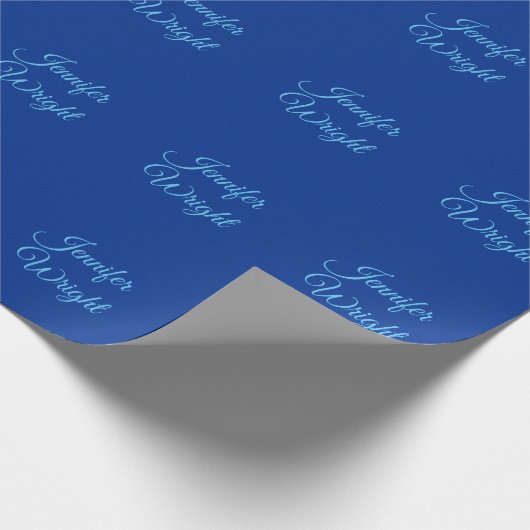 Name der klassischen Schlichten Luftwaffe Blue Geschenkpapier (Ecke)