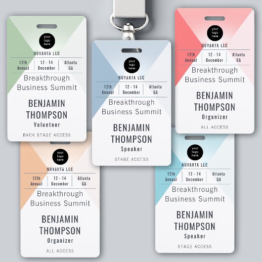 Name der Konferenz Business Corporate Event - Name Ausweis