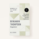 Name der Konferenz Business Corporate Name Ausweis (Vorderseite)