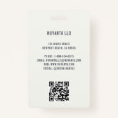 Name der Konferenz Business Corporate Name Ausweis (Rückseite)