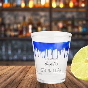 Name der königsblauen Tropfen am Geburtstag Schnapsglas
