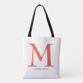Name der Korallenmonogrammbezeichnung Tasche (Rückseite)