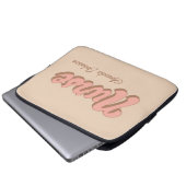 Name der Krankenschwester Retro Pink Brown Tan Per Laptopschutzhülle (Vorne Knopf)