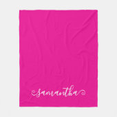 Name der Kurzen, leicht geschwungenen Unterschrift Fleecedecke (Vorderseite)