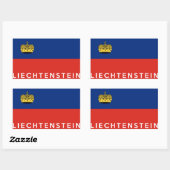 Name der Landesflagge Rechteckiger Aufkleber (Blatt)