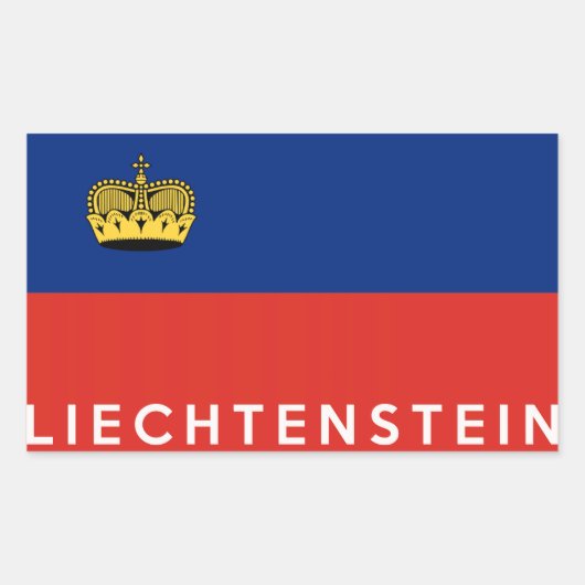 Name der Landesflagge Rechteckiger Aufkleber (Vorderseite)