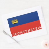 Name der Landesflagge Rechteckiger Aufkleber (Umschlag)