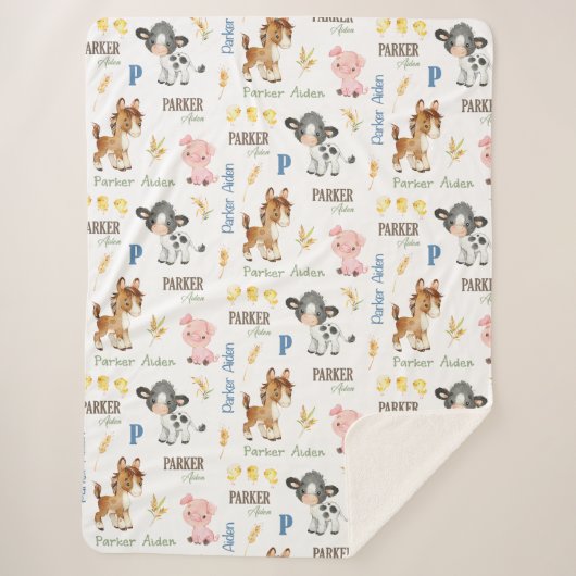 Name der landwirtschaftlichen Tiere Wiederholung d Sherpadecke (Vorderseite)