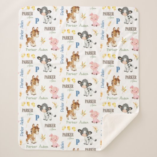 Name der landwirtschaftlichen Tiere Wiederholung d Sherpadecke (Vorderseite)