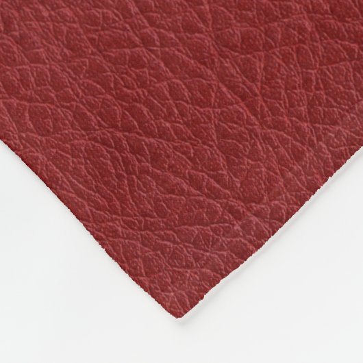Name der Leder-Monogram-Imitate in Rot-Braun Fleecedecke (Ecke)