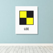 Name der Lee-Produktfamilie Nautische Flagge Leinwanddruck (Insitu (Holzboden))