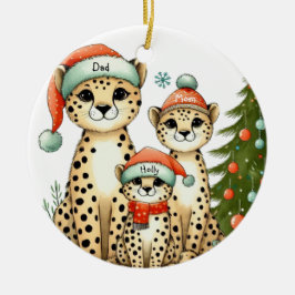 Name der Leopard-Familie Keramik Ornament