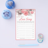Name der Liebe Song Brautparty Game Card Flyer (Einzeln)