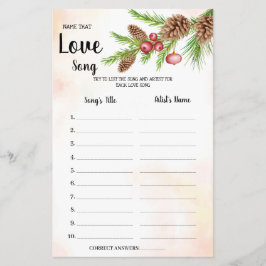 Name der Liebe Song Brautparty Game Card Flyer