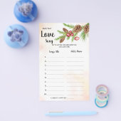 Name der Liebe Song Brautparty Game Card Flyer (Einzeln)