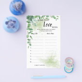 Name der Liebe Song Eukalyptus Showspielkarte Flyer (Einzeln)