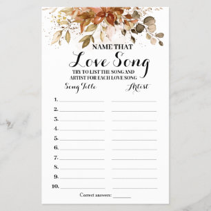 Name der Liebe Song Fall Eukalyptus Duschspiel Flyer