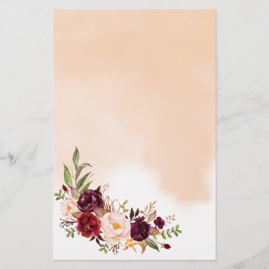 Name der Liebe Song Marsala Blume Game Card Flyer (Hinten)