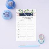 Name der Liebe Song Pampas Grass Showspielkarte Flyer (Einzeln)