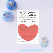 Name der Liebe Song Wedle Couple Game Card Flyer (Einzeln)