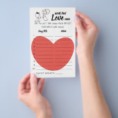 Name der Liebe Song Wedle Couple Game Card Flyer (Handgriff)