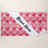 Name der Liebe Strandtuch (Vorderseite)